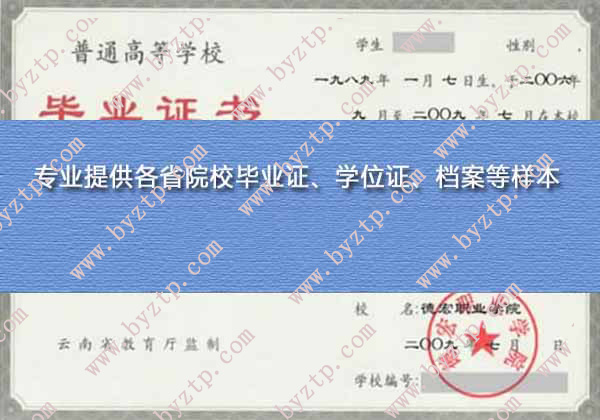 德宏职业学院毕业证样本图片.jpg