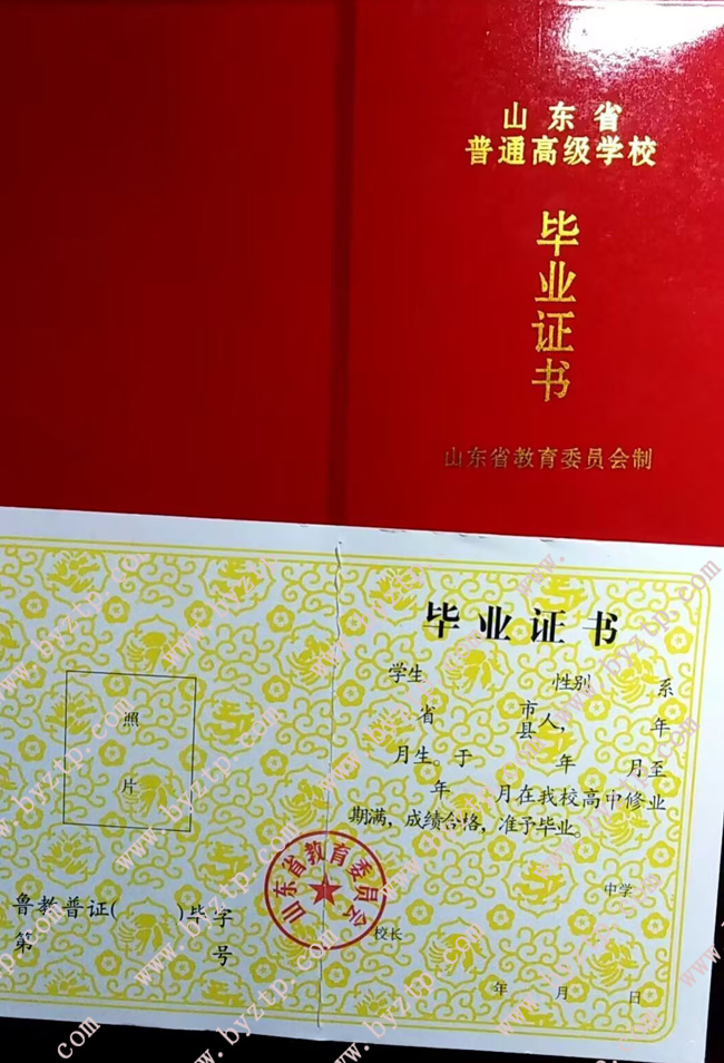 山东省高中毕业证样本图片3.jpg